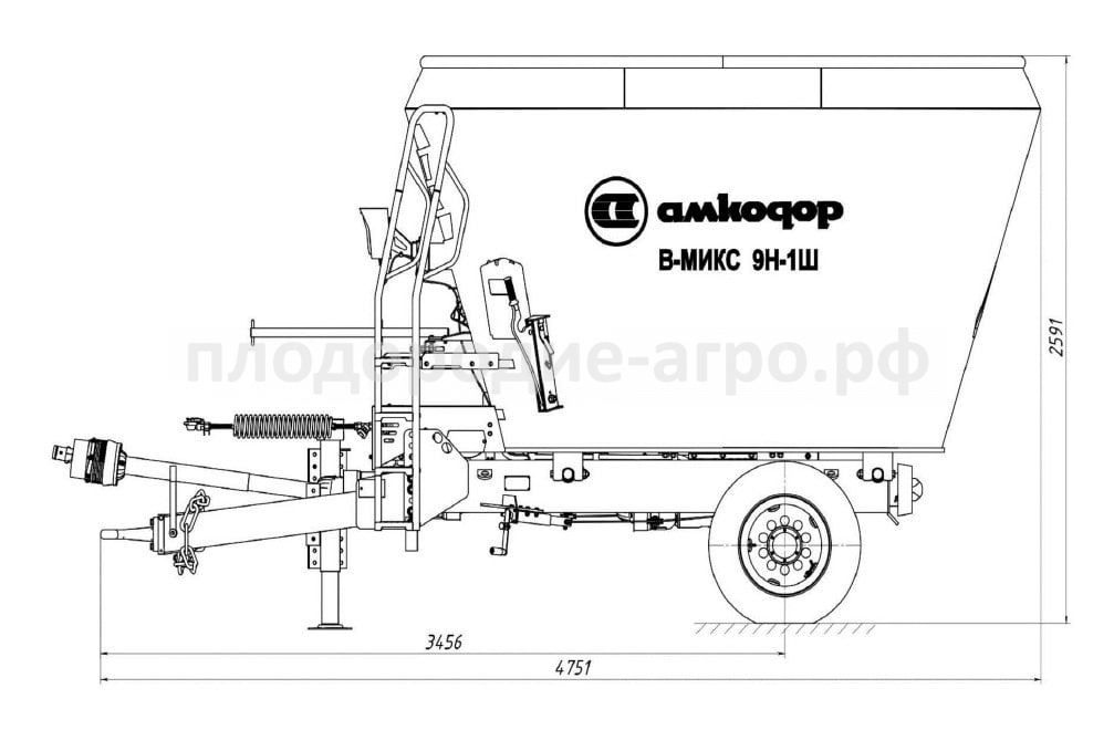 Кормосмеситель-раздатчик AMKOДОР В-МИКС 9Н-1Ш